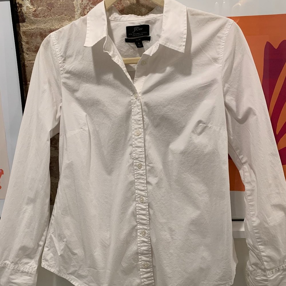 J. Crew White Button Down